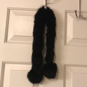 rabbit fur scarf